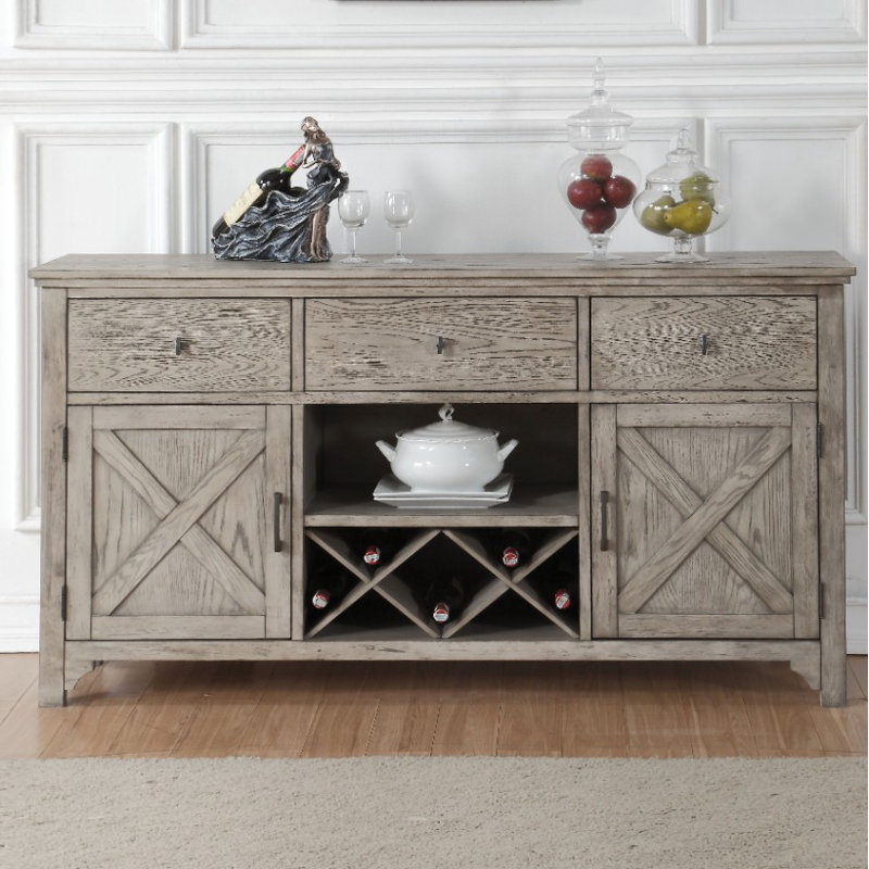 Gracie Oaks Ballsallagh Wooden Buffet Table & Reviews Wayfair